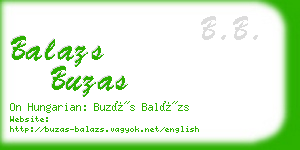 balazs buzas business card